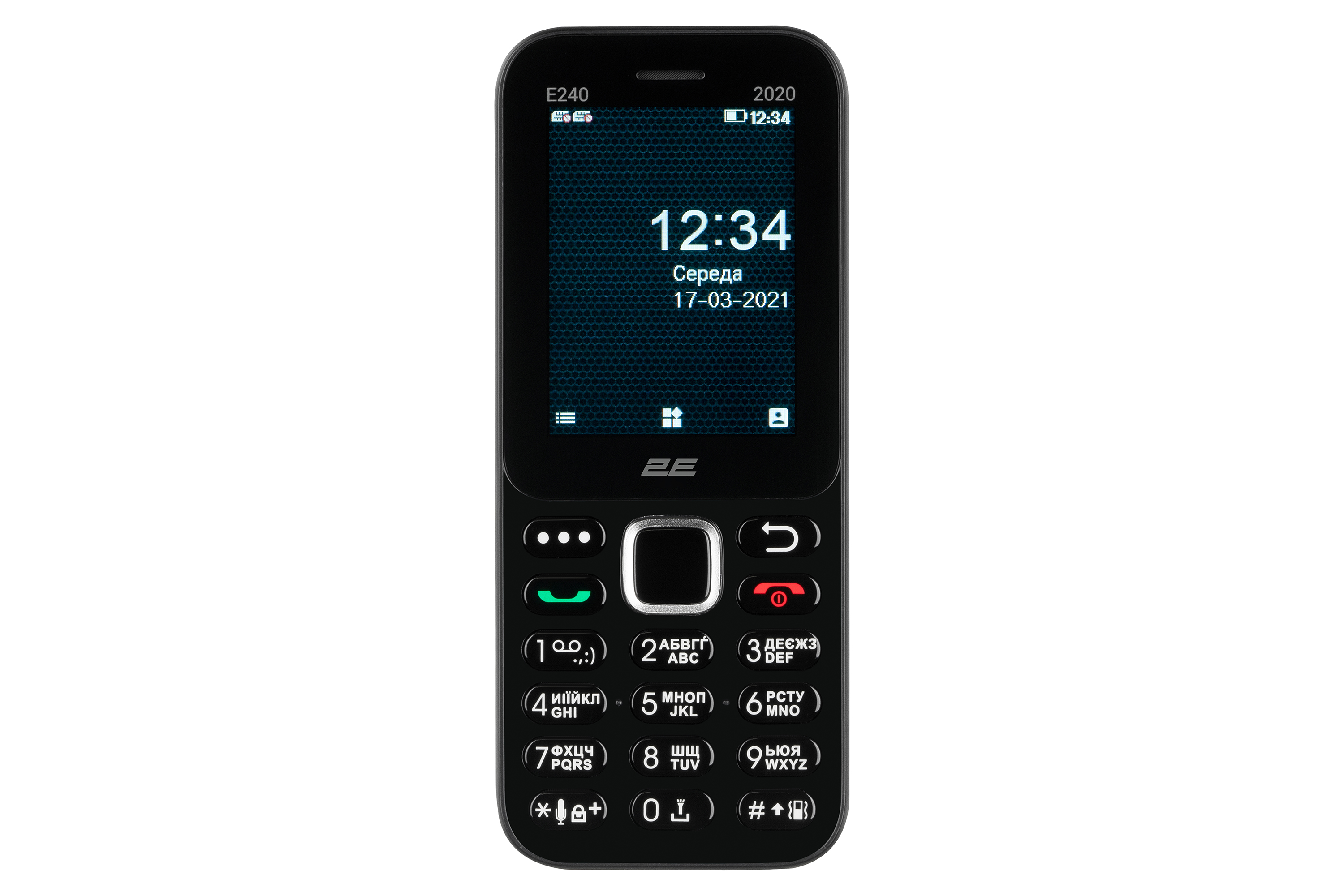 Кнопковий телефон 2E E240 2020 Black Dual Sim