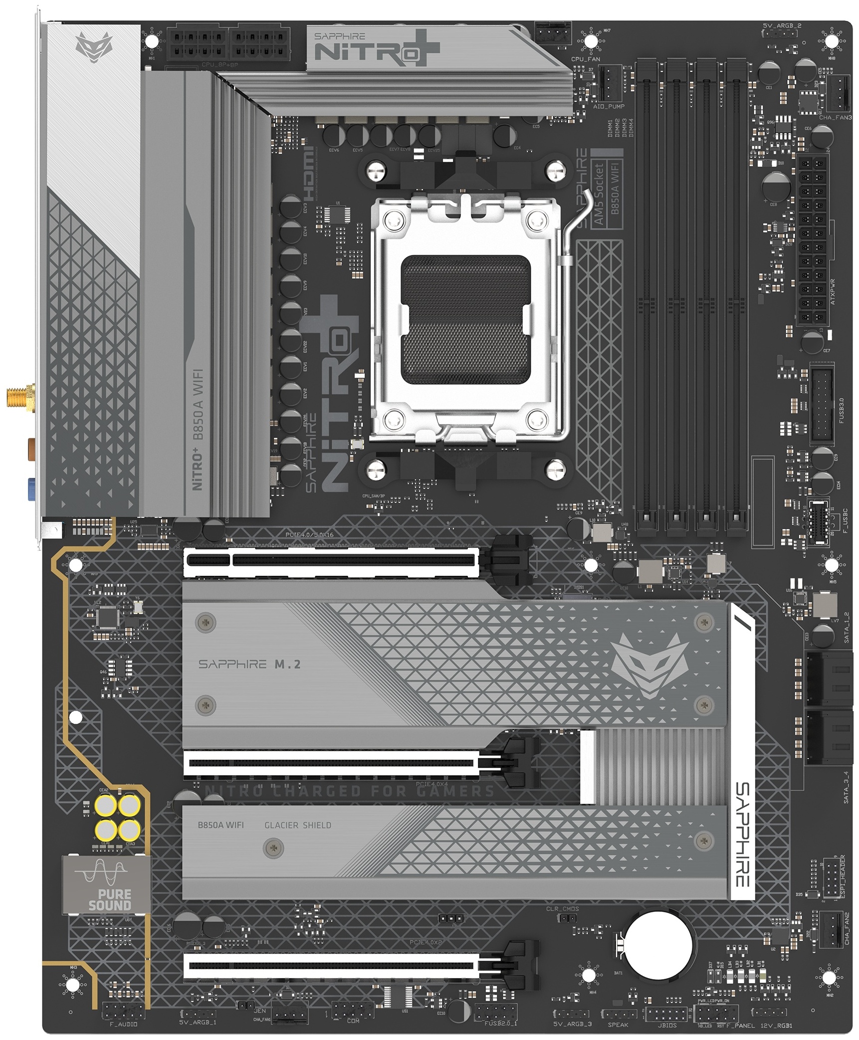 Материнська плата SAPPHIRE NITRO + B850A WIFI 7 (52123-03)