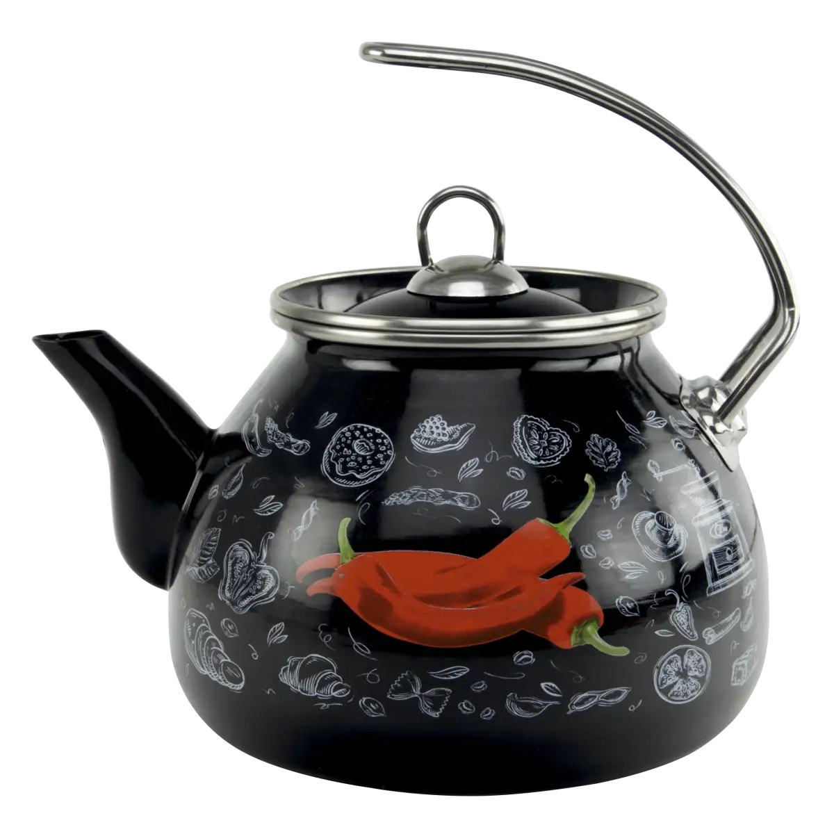 Чайник GUSTO Перчинка GT-T-533-P Black 3,3 л
