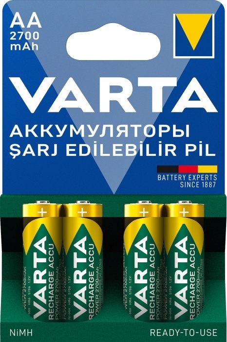 Акумулятор Varta Prof. Accu 5706301404 універсальний, AA 2700mAh BLI 4 NI-MH Varta - купити в Україні