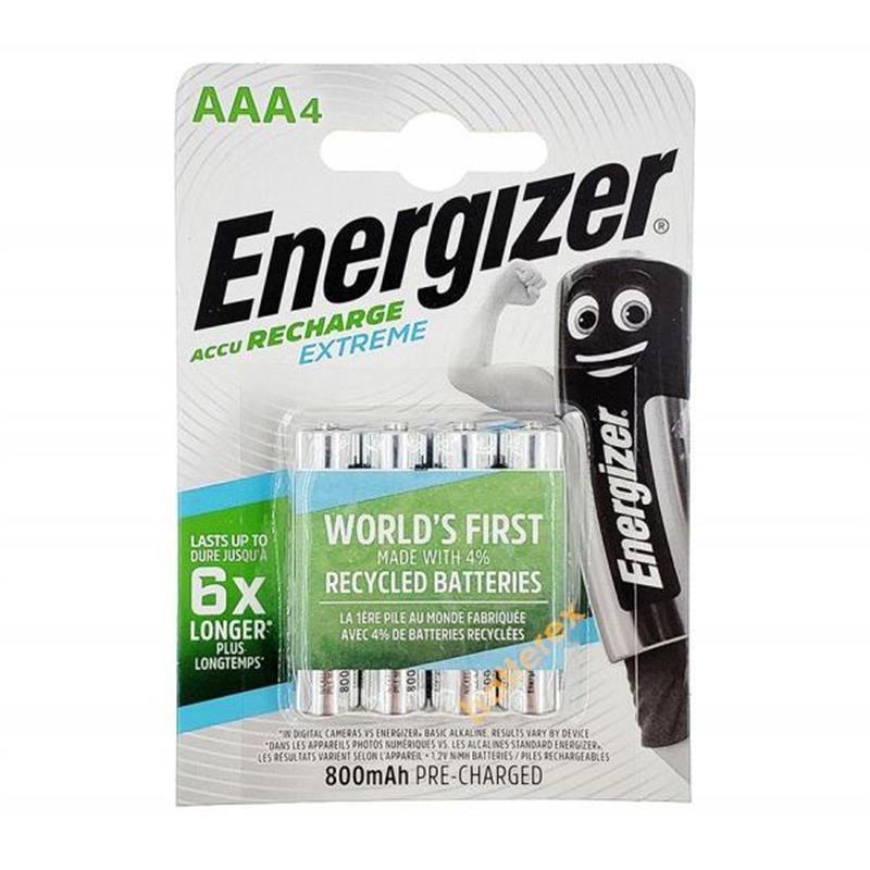 Акумулятор Energizer Recharge Extreme AAA/HR03 LSD Ni-MH 800 mAh BL 4шт Energizer - купити в Україні