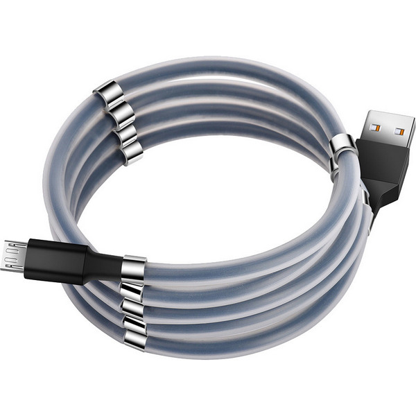 Дата-кабель Florence MagNet FL-2202-KM 1m USB(тато) - microUSB(тато) Black