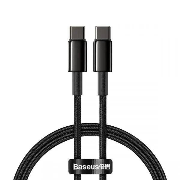 Дата-кабель Baseus CATWJ-01 1m USB Type C(тато) - USB Type C(тато) Black