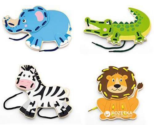 Розвиваюча іграшка для малюків Viga Toys Дикі тварини 51326