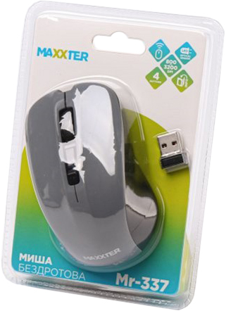 Мишка Maxxter Mr-337 Gray бездротова Maxxter - купити в Україні