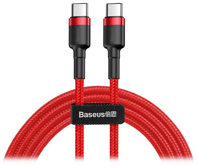Дата-кабель Baseus Cafule CATKLF-H09 USB Type C (тато) - USB Type C (тато) 2m Red Baseus - купити в Україні