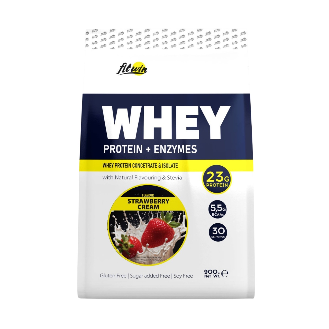 Протеїн FitWin Whey - 900g Strawberry Cream FitWin - купити в Україні