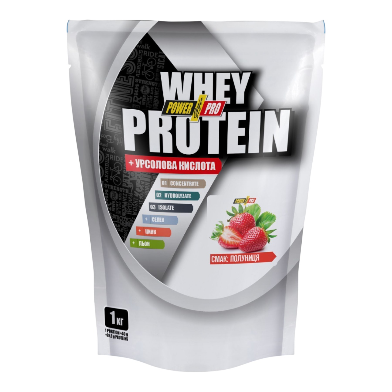 Протеїн Power Pro Whey Protein - 1000g Strawberry with Cream Power Pro - купити в Україні