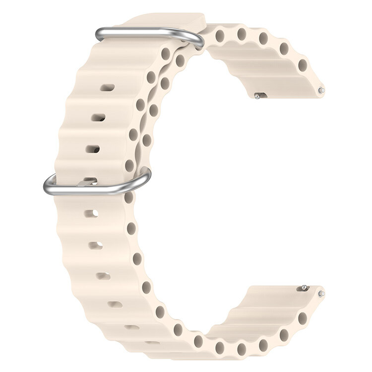 Ремінець для смарт-годинника BeCover Wave Style (20mm) для Samsung Galaxy Watch Active/Active 2/Gear S2/S2 Classic/Gear Sport Beige (714153)