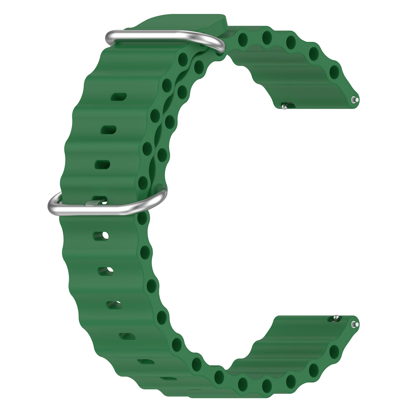 Ремінець для смарт-годинника BeCover Wave Style (20mm) для Samsung Galaxy Watch Active/Active 2/Gear S2/S2 Classic/Gear Sport Green (714158)