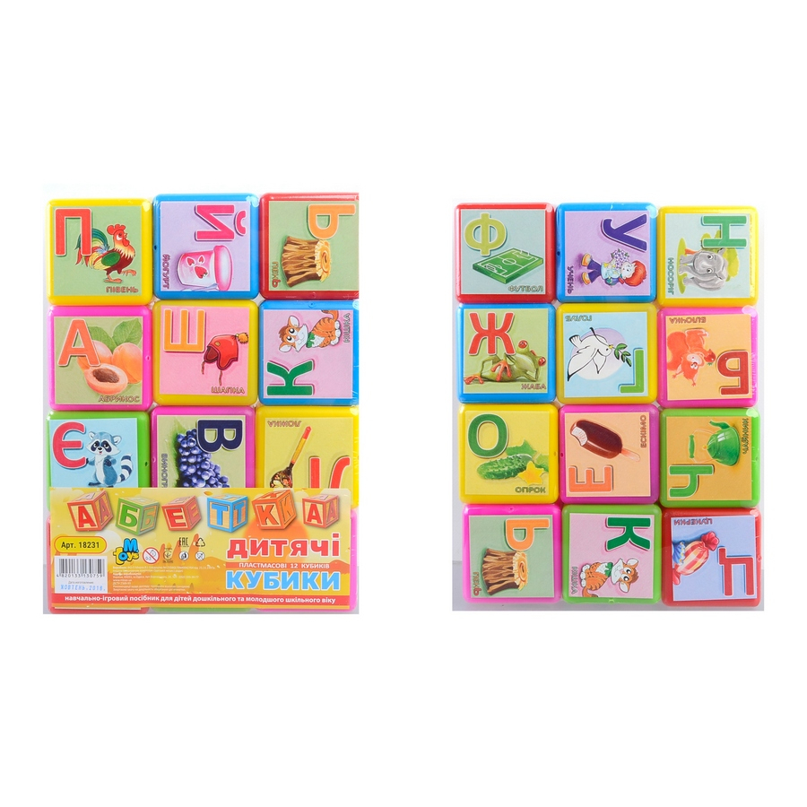 Ігрові кубики MToys Абетка 18231 пластмасові