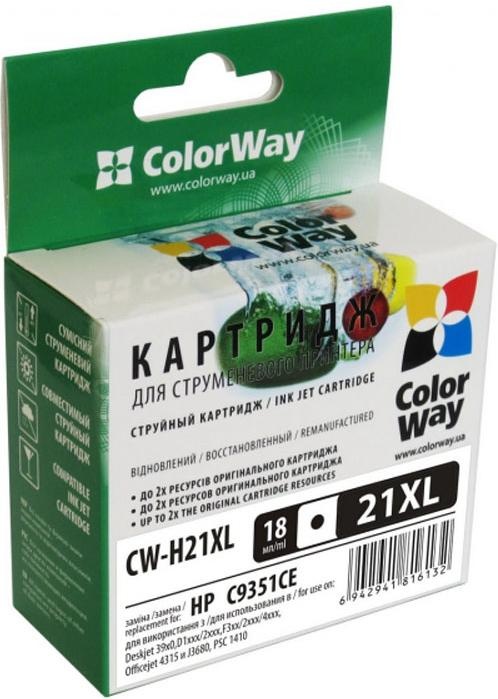 Картридж для принтера ColorWay HP C9351CE (21XL) Black (CW-H21XL) ColorWay - купити в Україні