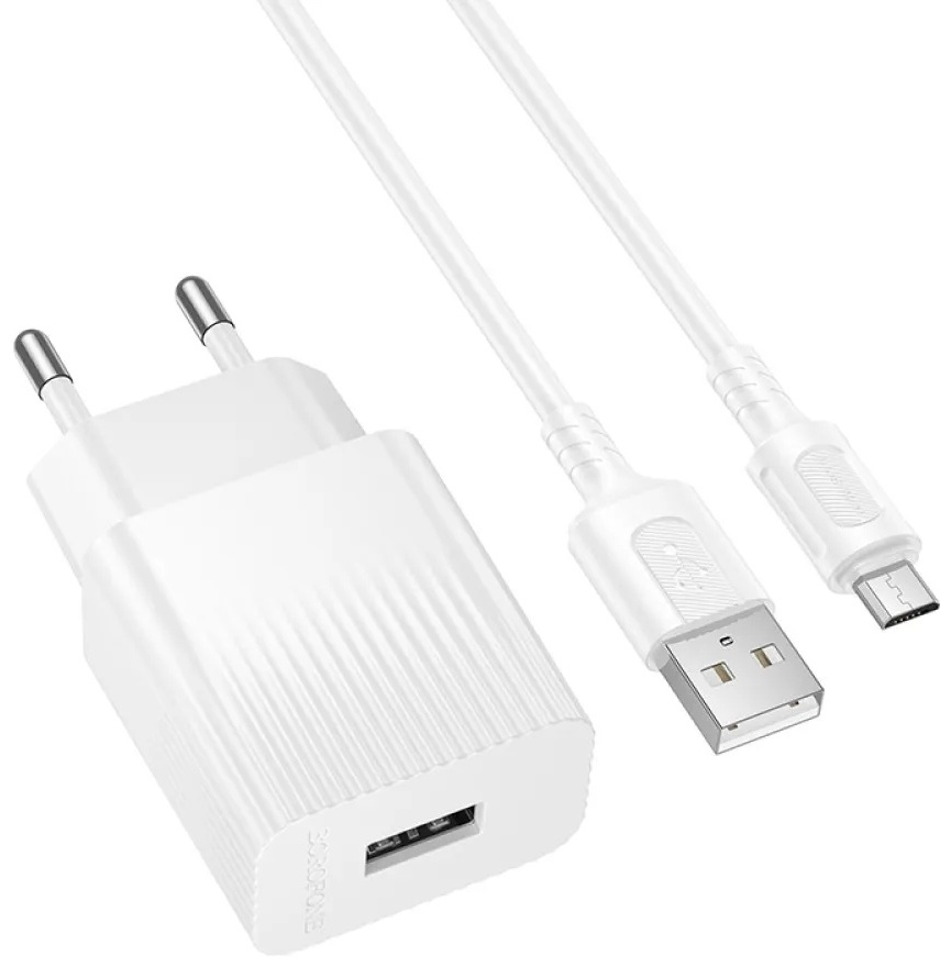 Мережевий зарядний пристрій для телефона Borofone BAS71A Source White
