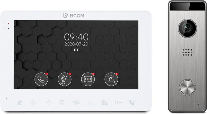 Відеодомофон BCOM BD-780FHD + Tantos Triniti FHD White