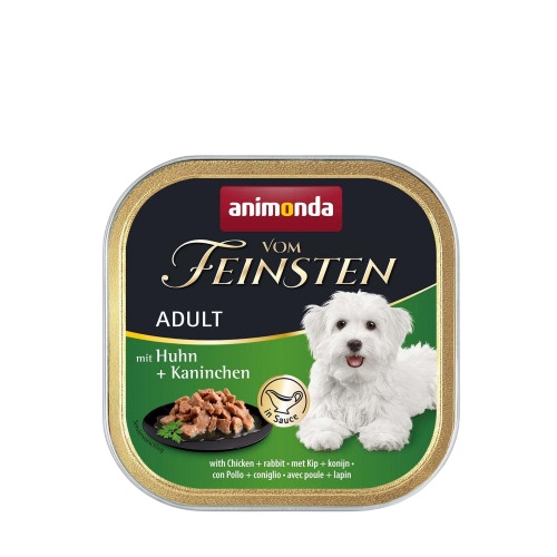 Корм вологий Animonda Vom Feinsten Adult with Chicken rabbit для дорослих собак з куркою і кроликом 150 г