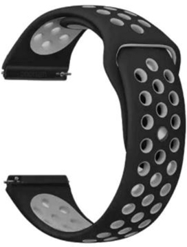 Ремінець для смарт-годинника BeCover Nike Style для Xiaomi iMi KW66/Mi Watch Color/Haylou LS01/LS02/Haylou Smart Black Gray