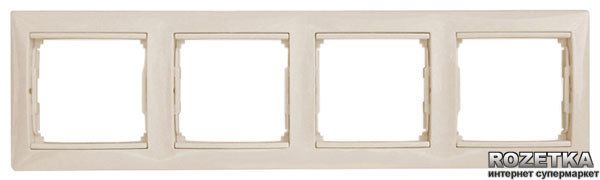 Рамка для вимикачів Legrand Valena 774454 Cream 4 поста, горизонтальна