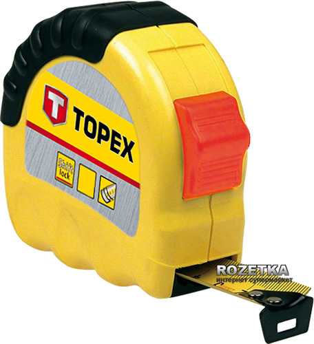 Рулетка TOPEX 27C308 8 м х 25 мм з лаковим покриттям