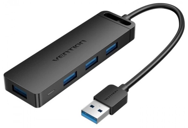USB-хаб Vention 4-Port USB 3.0 Hub With Power Supply 0.15m (CHLBB) Black