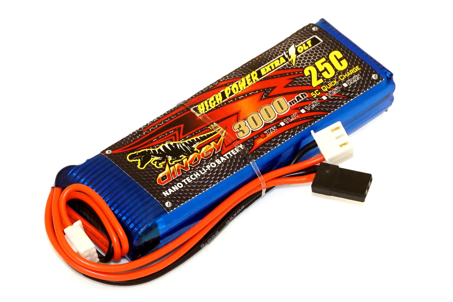 Акумулятор до радіокерованої моделі Dinogy FrSky X9D+ Li-Pol 3000mAh 7.4 V 2S 14x29x92