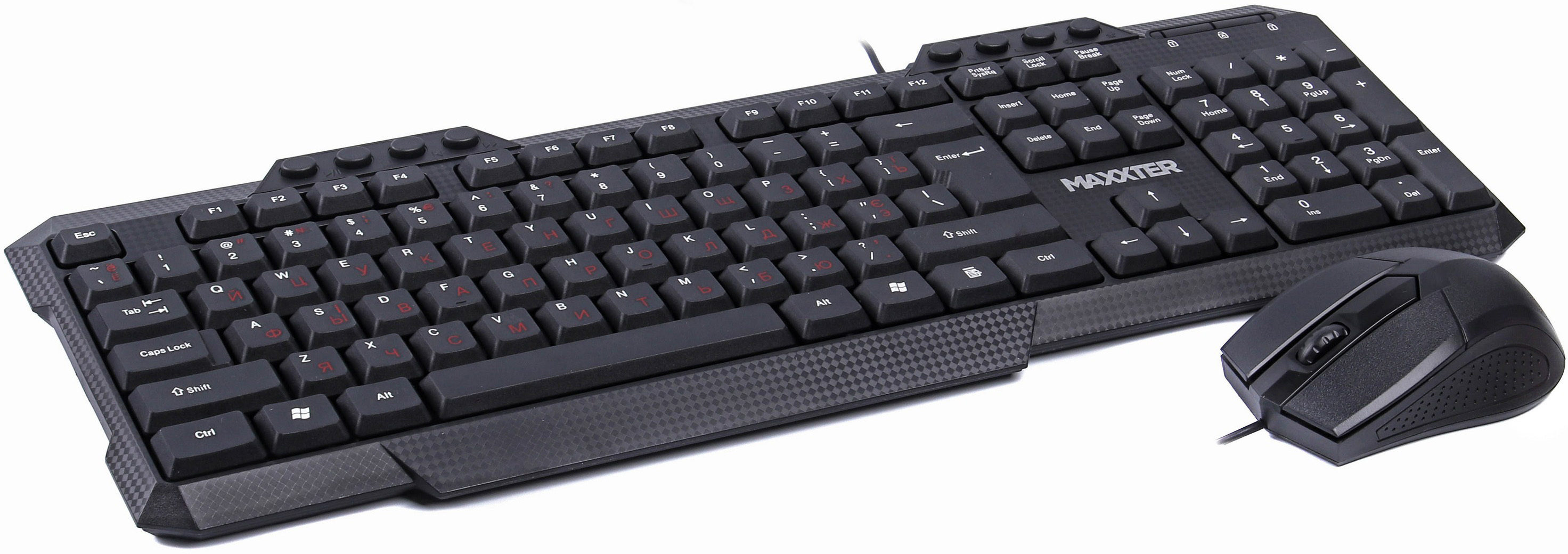 Комплект клавіатура та миша Maxxter KMS-CM-02-UA Black (USB)