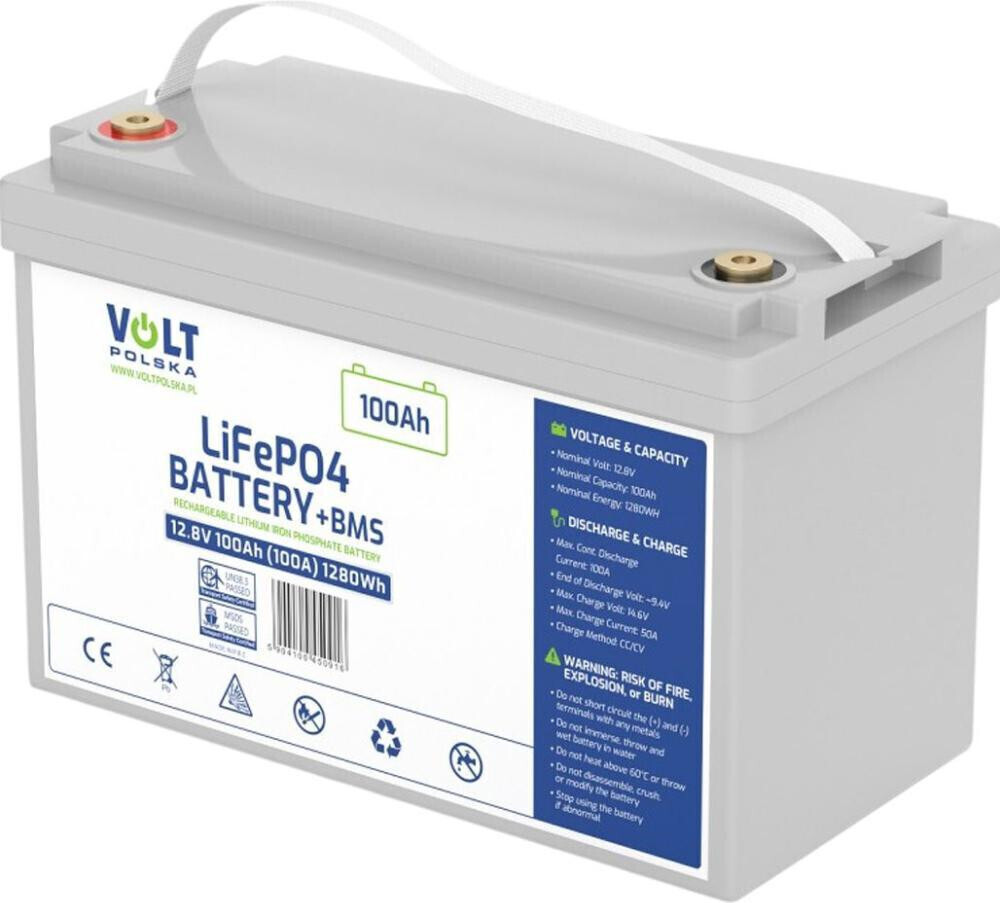 Акумулятор для ДБЖ Volt Polska 6AKLI10012 LiFePO4, 12.8 В, 100 А*год, 1280 Вт*год Volt Polska - купити в Україні