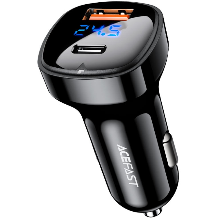 Автомобільний адаптер для телефона Acefast B4 with digital display 66W