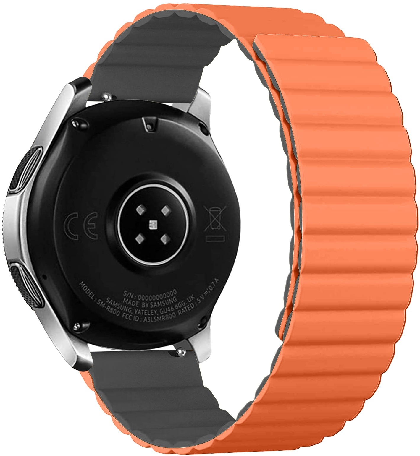 Ремінець для смарт-годинника ArmorStandart MagLink 22mm Orange Gray (ARM88945)