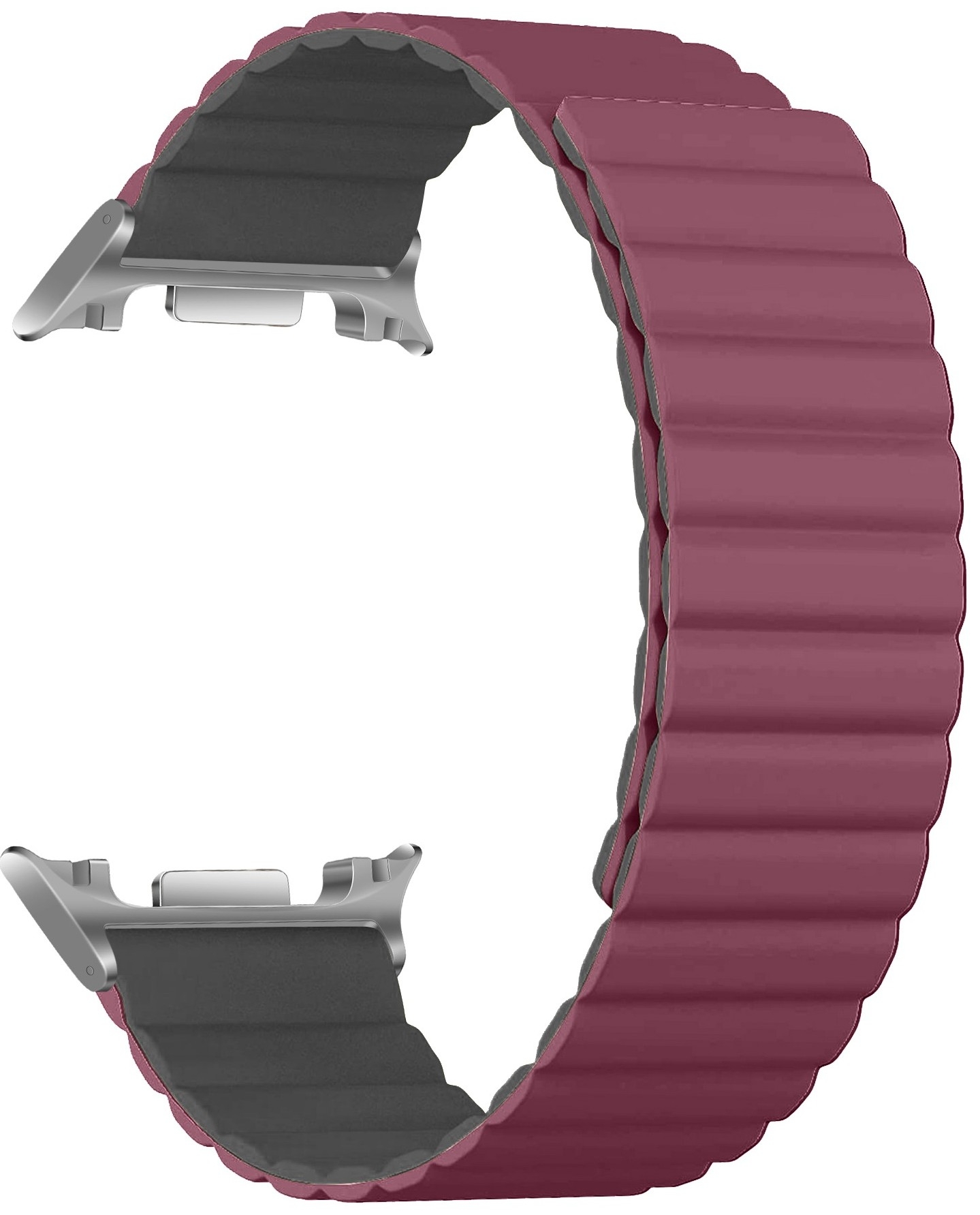 Ремінець для смарт-годинника ArmorStandart MagLink для Samsung Galaxy Watch 8/8 Classic (silver connector) Wine Red Grey (ARM89081) ArmorStandart - купити в Україні