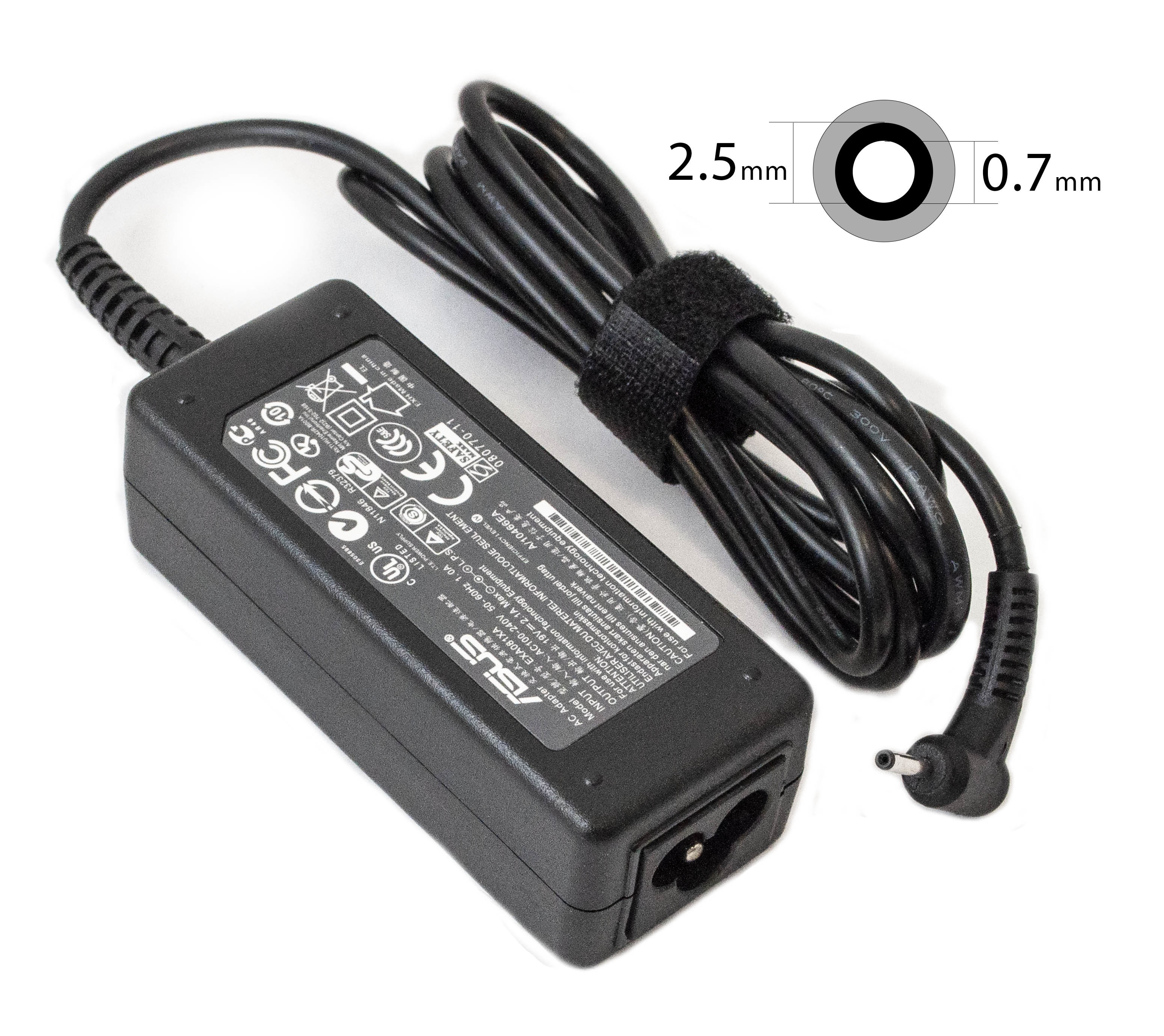 Блок живлення для ноутбука Asus AD103012 (19V 2.1A 40W 2.5x0.7мм) bulk без каб. жив.