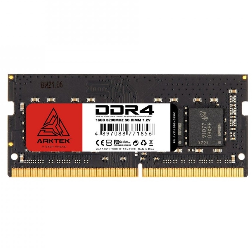 Оперативна память ARKTEK 16GB SO-DIMM DDR4 3200 MHz CL22 (AKD4S16N3200)