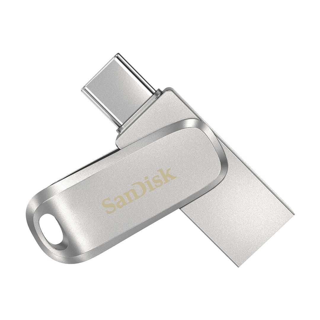 Флеш память SanDisk 64GB USB-Type C Dual Drive Luxe Silver (SDDDC4-064G-G46)