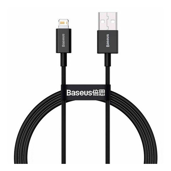 Дата-кабель Baseus CALYS-A01 1m USB(тато) - Lightning(тато) Black Baseus - купити в Україні