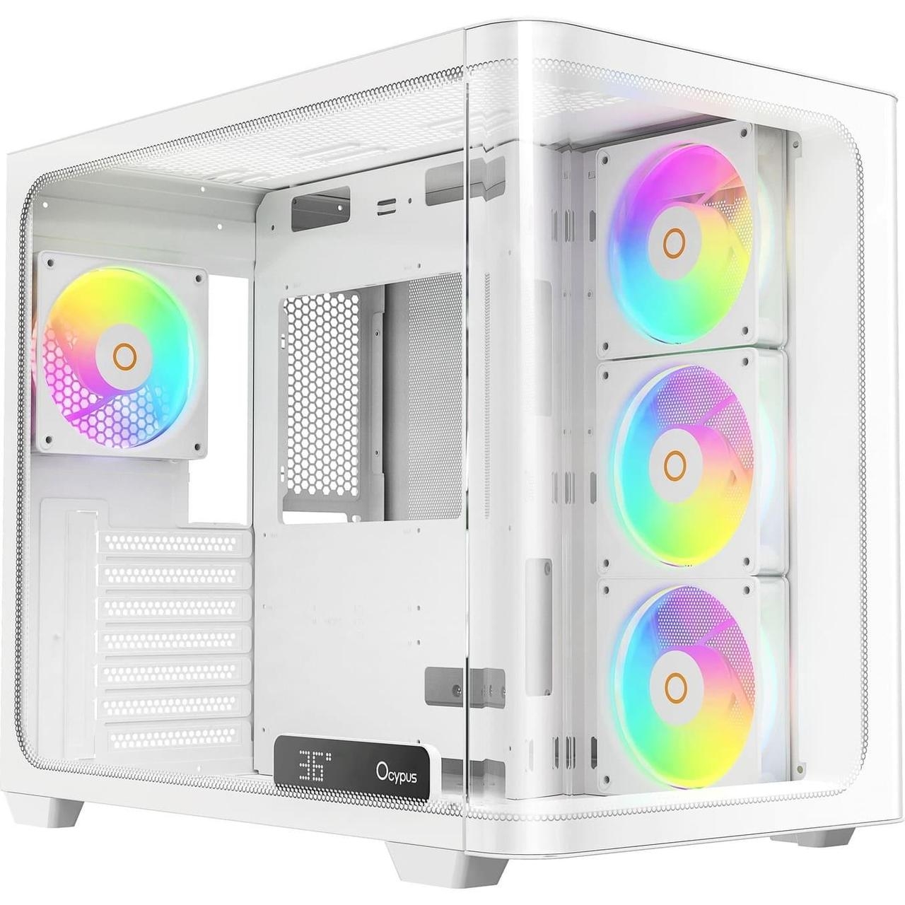Корпус для ПК Ocypus IOTA C70 CURVE ARGB DIGITAL White (IOTA-C70-WHD400CD-GL)