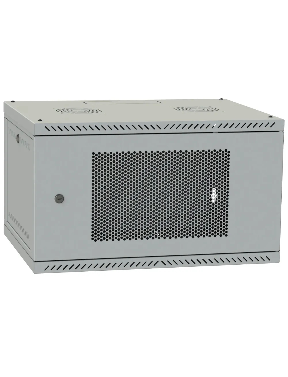 Серверна шафа IPCOM 4U 600x350 двері перфорація Gray