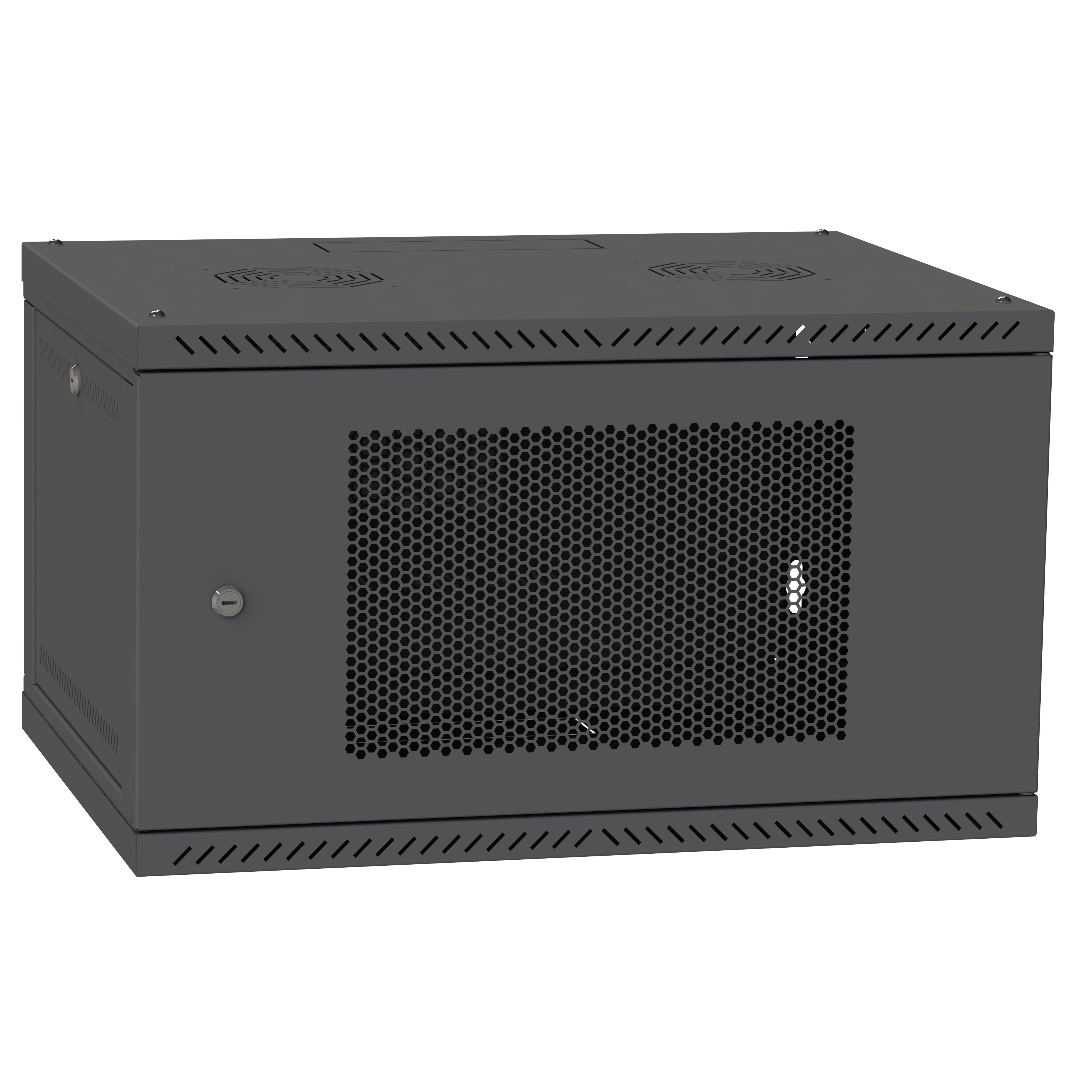 Серверна шафа IPCOM 4U 600x450 двері перфорація Gray