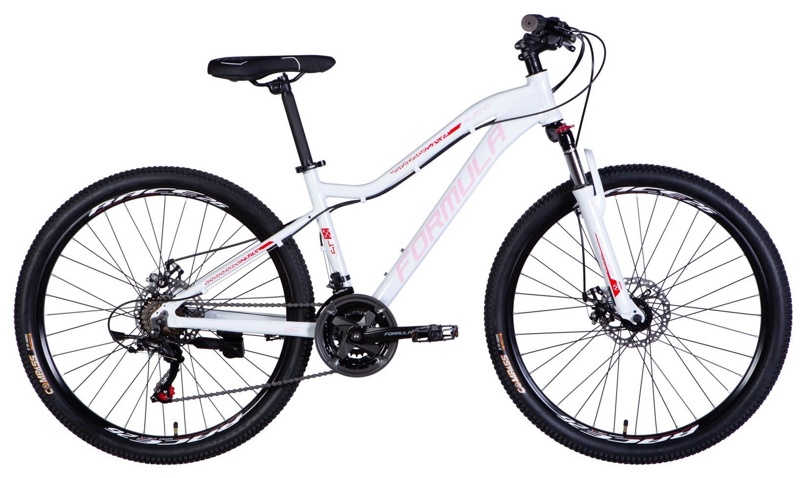 Велосипед Formula AL 26 ALPINA DD FR рама-15 2026 White Pink (OPS-FR-26-803)