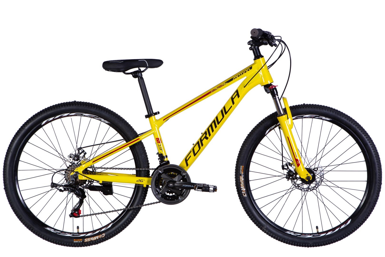 Велосипед Formula AL 26 MOTION DD FR рама-13 2026 Yellow Black (OPS-FR-26-811)