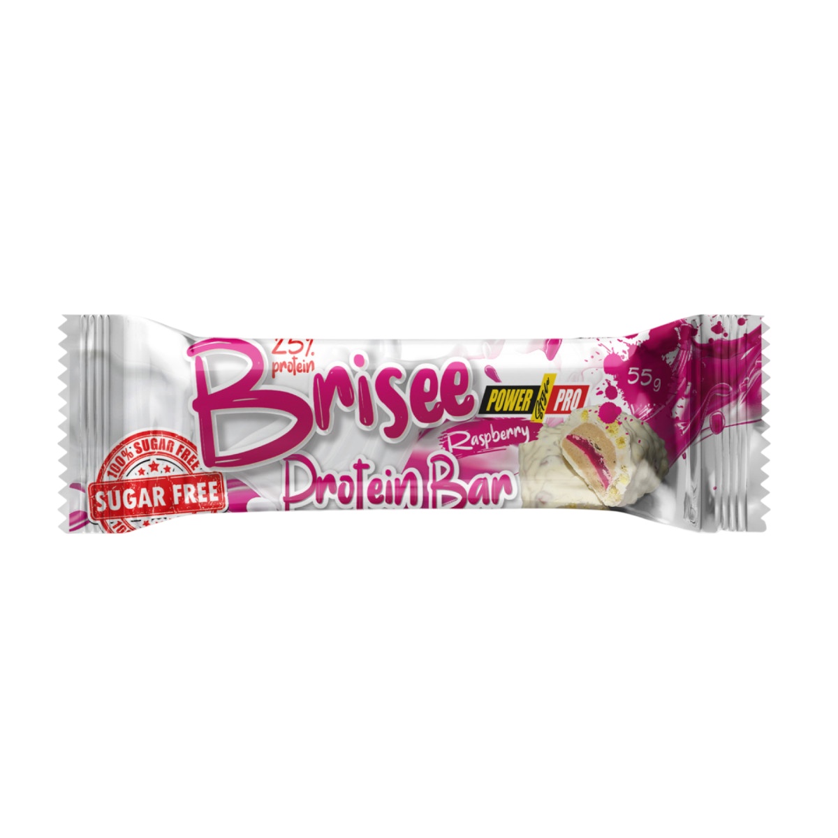 Протеїнові батончики Power Pro Brisee 25% - 20х55g Raspberry (2023-10-5160)