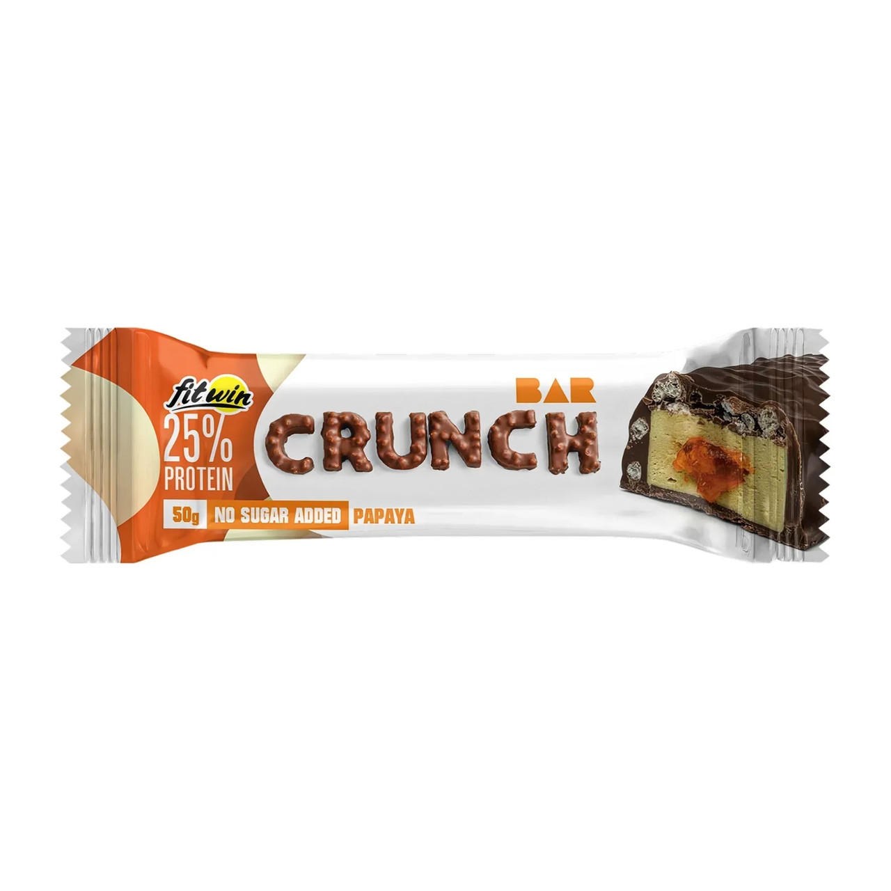 Протеїновий батончик FitWin Crunch Bar - 12x50g Papaya (2023-10-7537) FitWin - купити в Україні