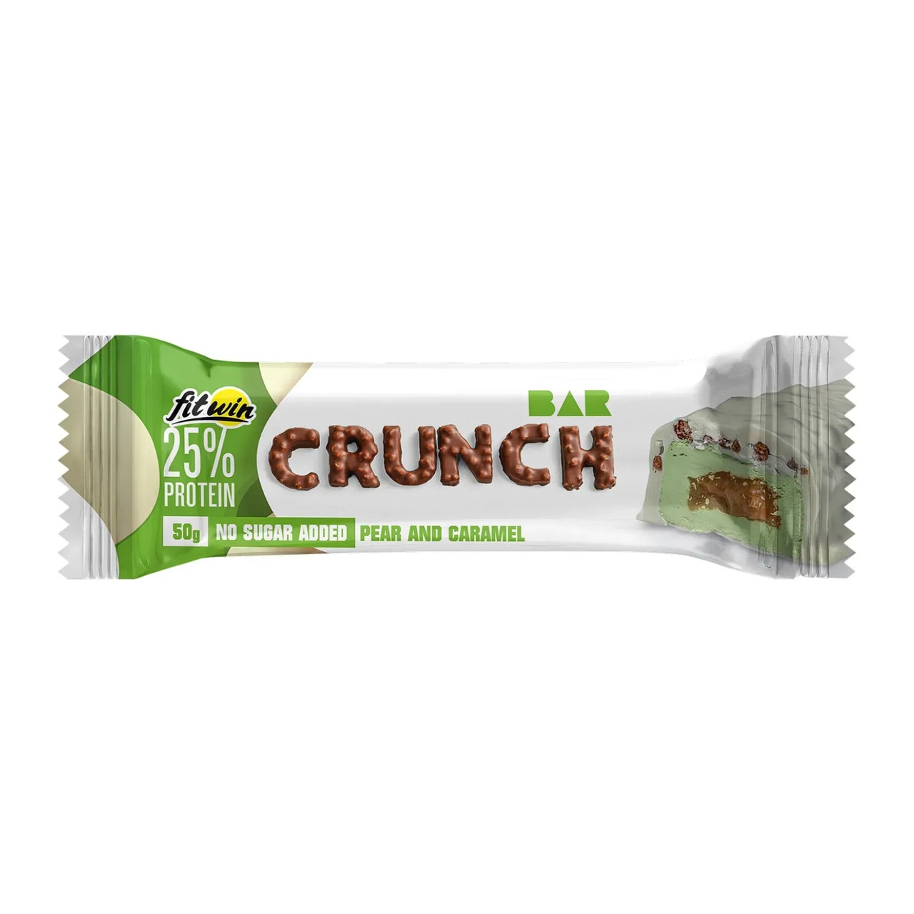 Протеїновий батончик FitWin Crunch Bar - 12x50g Pear and Caramel (2023-10-7536) FitWin - купити в Україні
