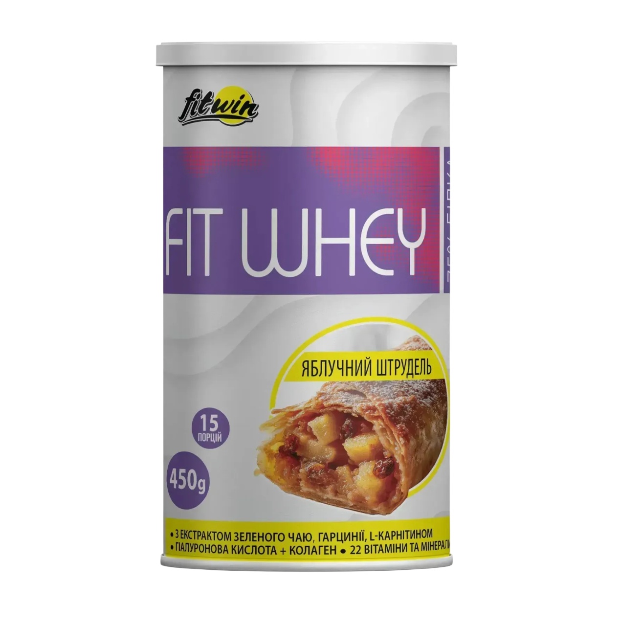 Протеїн FitWin FitWhey - 450g Apple Strudel (2023-10-5996) FitWin - купити в Україні
