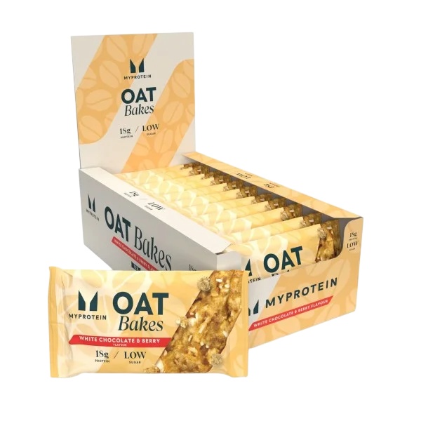 Протеїнове печиво Myprotein Oat Bakes - 12x75g White Choc &amp; Berry Flavour (2022-10-0149)