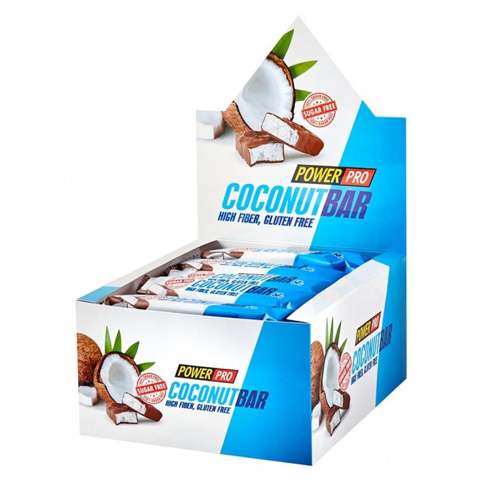 Протеїновий батончик Power Pro Protein Bar - 20x50g Coconut (100-30-0656063-20) Power Pro - купити в Україні