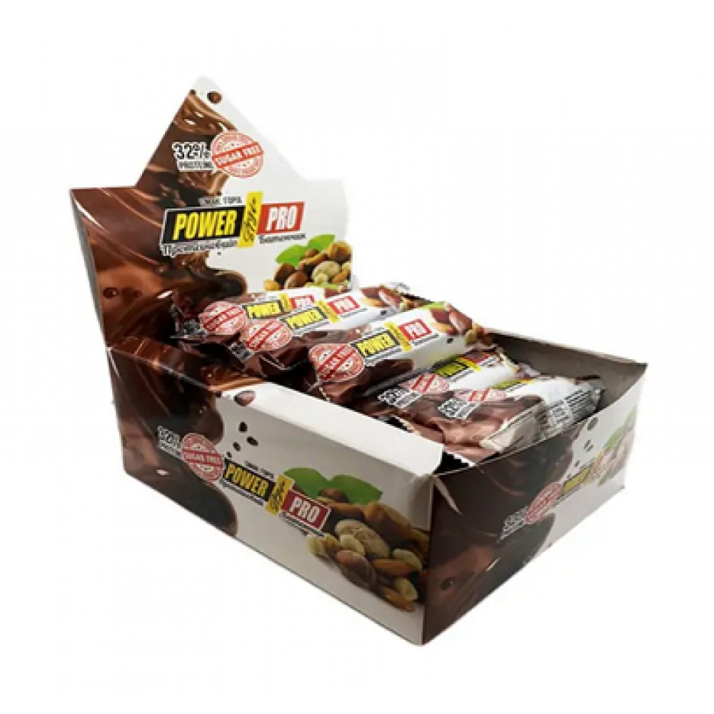 Протеїновий батончик Power Pro Protein Bar Nutella 32% - 20x60g Nut Without sugar (100-12-8825666-20) Power Pro - купити в Україні