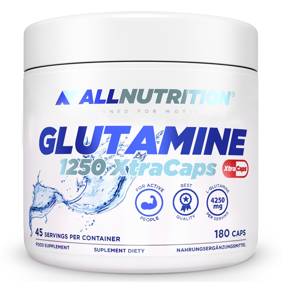 Allnutrition Glutamine 1250 Xtracaps - 180caps (100-33-2392554-20)