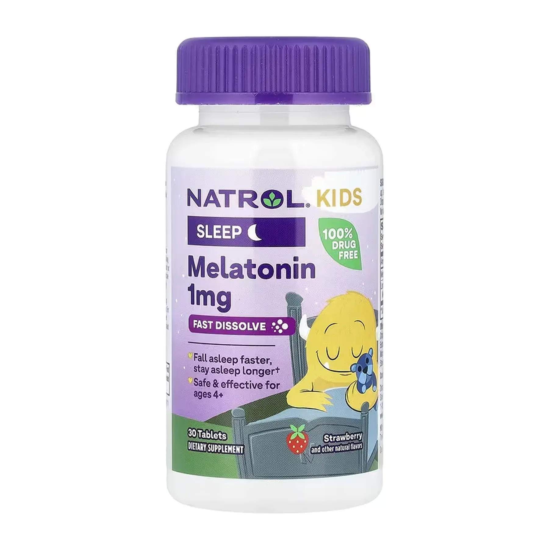 Natrol Kids Melatonin 1mg - 30 tabs (2023-10-6237) Natrol - купити в Україні