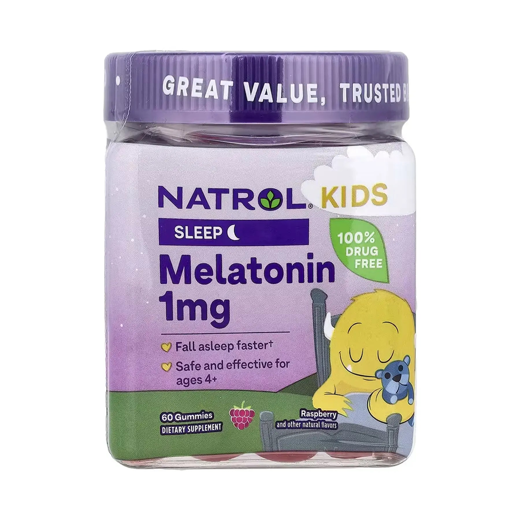 Natrol Kids Melatonin 1mg - 60 gummies (2023-10-6242) Natrol - купити в Україні