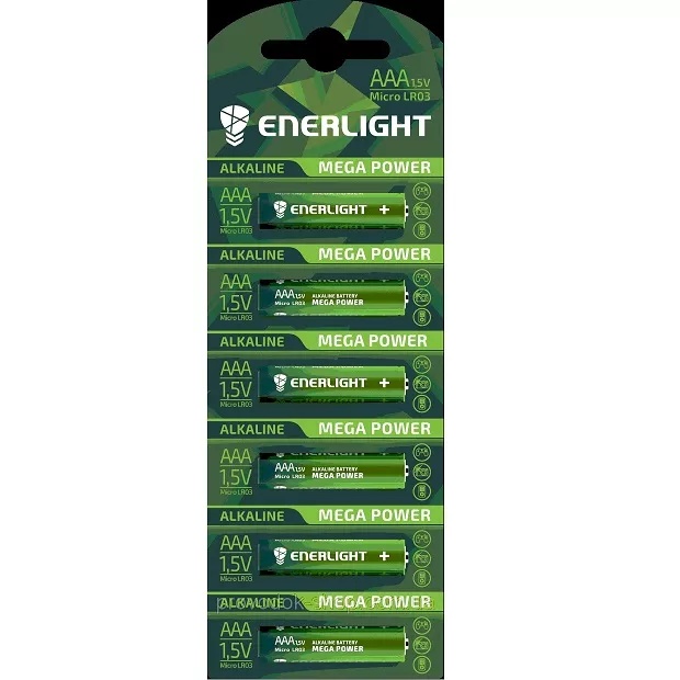 Батарейка Enerlight Alkaline Mega Power LR3 6шт./уп.