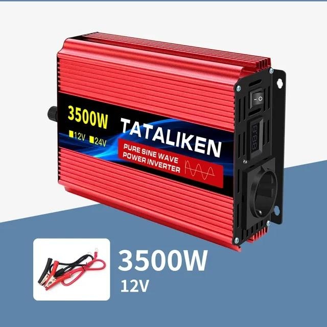 Інвертор напруги TATALIKEN 12V на 220V 3500W Red